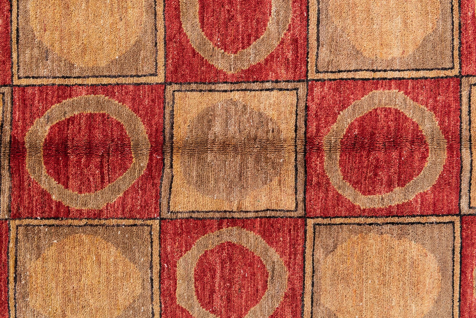 3' 9 x 6' Hand Knotted Modern Ziegler Rug