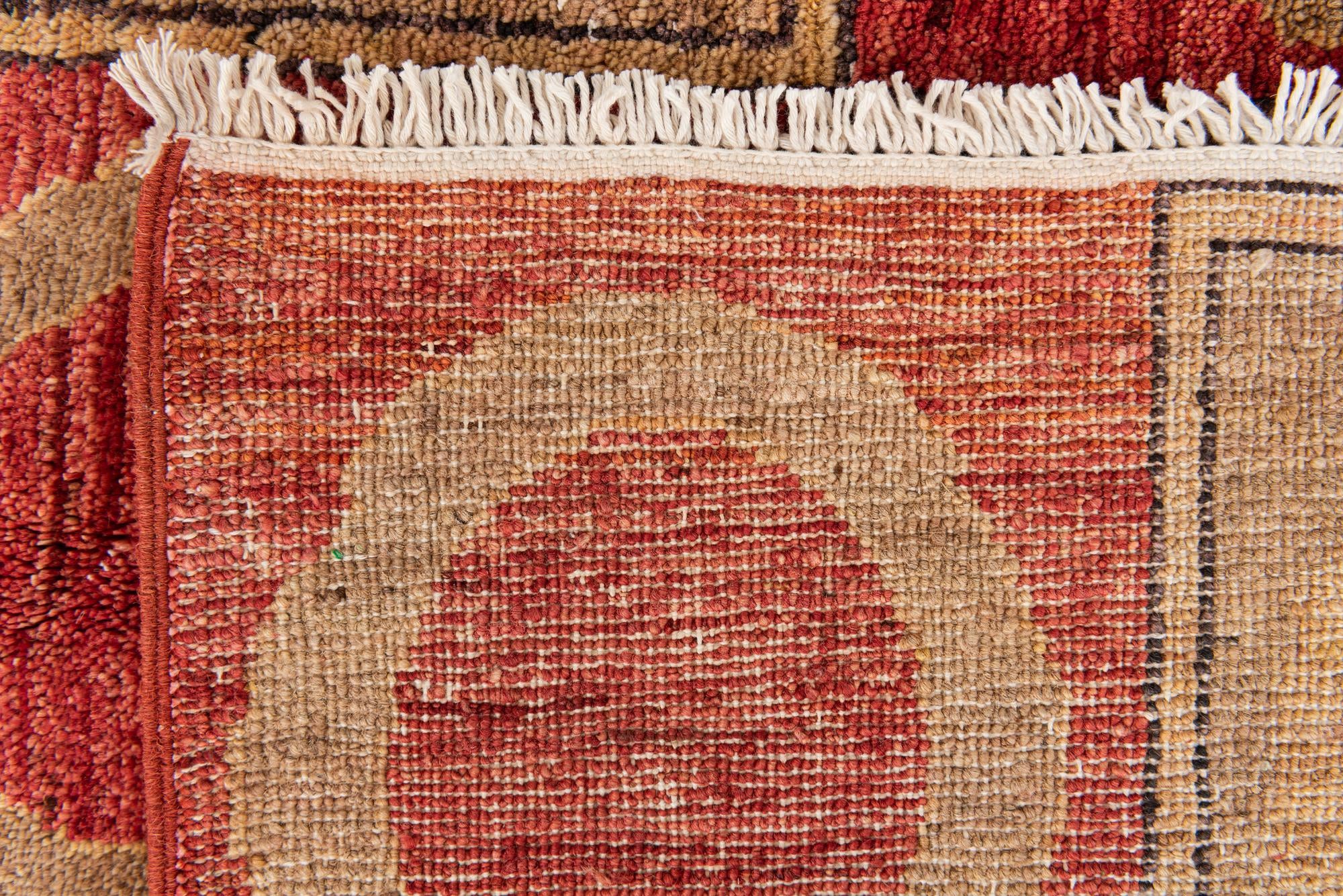 3' 9 x 6' Hand Knotted Modern Ziegler Rug