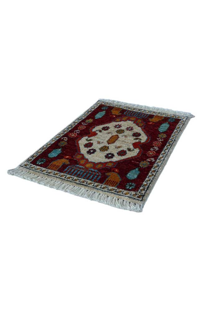 1' 6 x 2' 1 Hand Knotted Modern Ziegler Rug