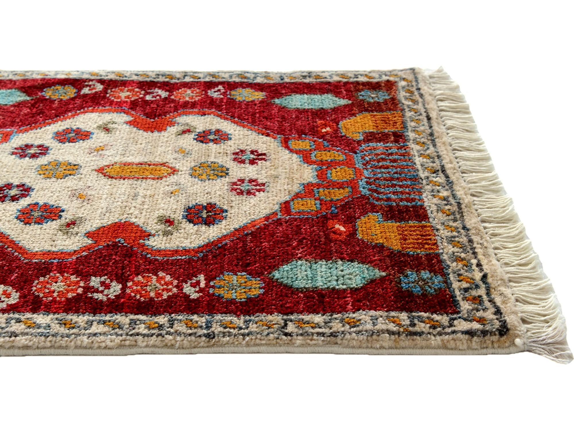 1' 6 x 2' 1 Hand Knotted Modern Ziegler Rug