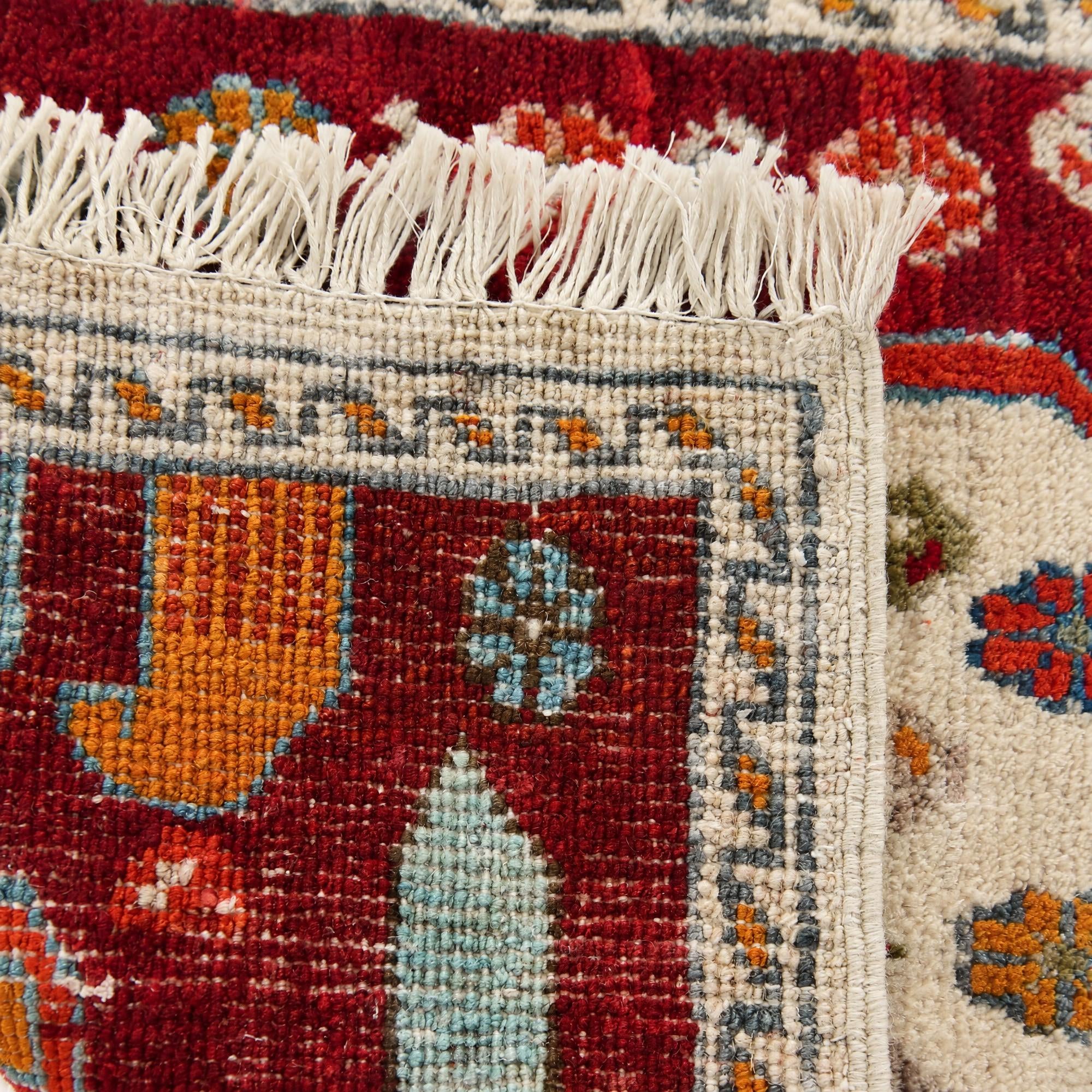 45cm x 65cm Hand Knotted Modern Ziegler Rug