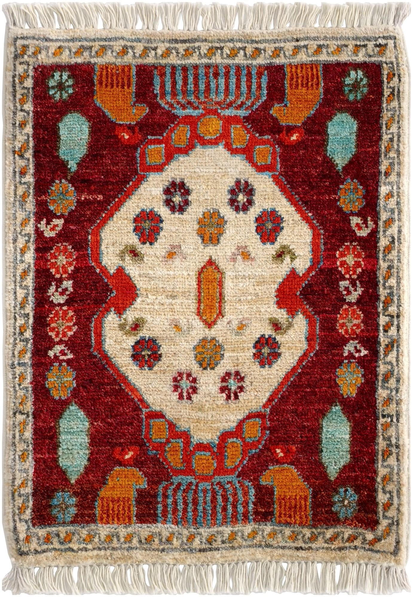 1' 6 x 2' 1 Hand Knotted Modern Ziegler Rug