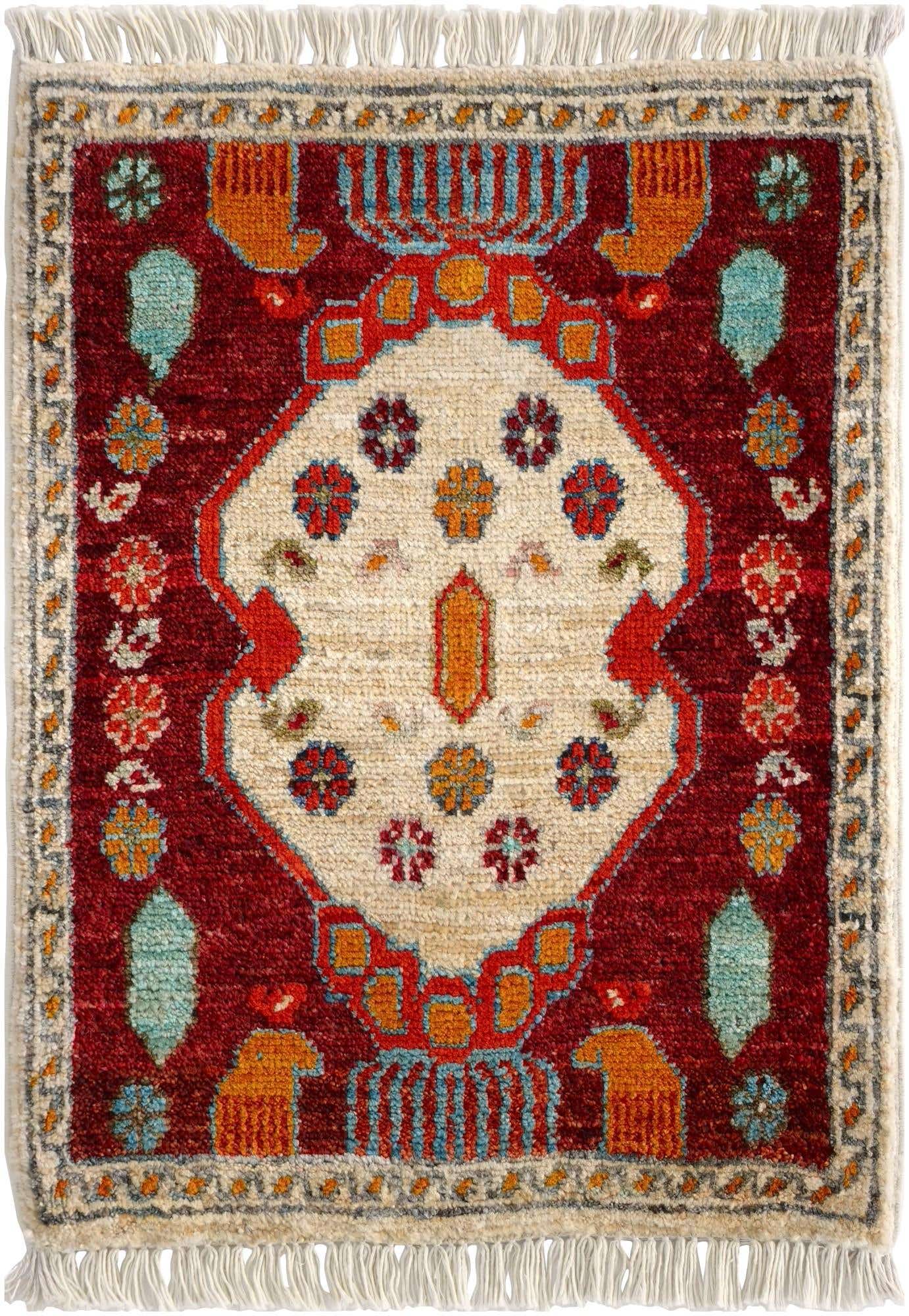 1' 6 x 2' 1 Hand Knotted Modern Ziegler Rug