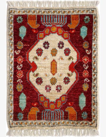 1' 6 x 2' 1 Hand Knotted Modern Ziegler Rug