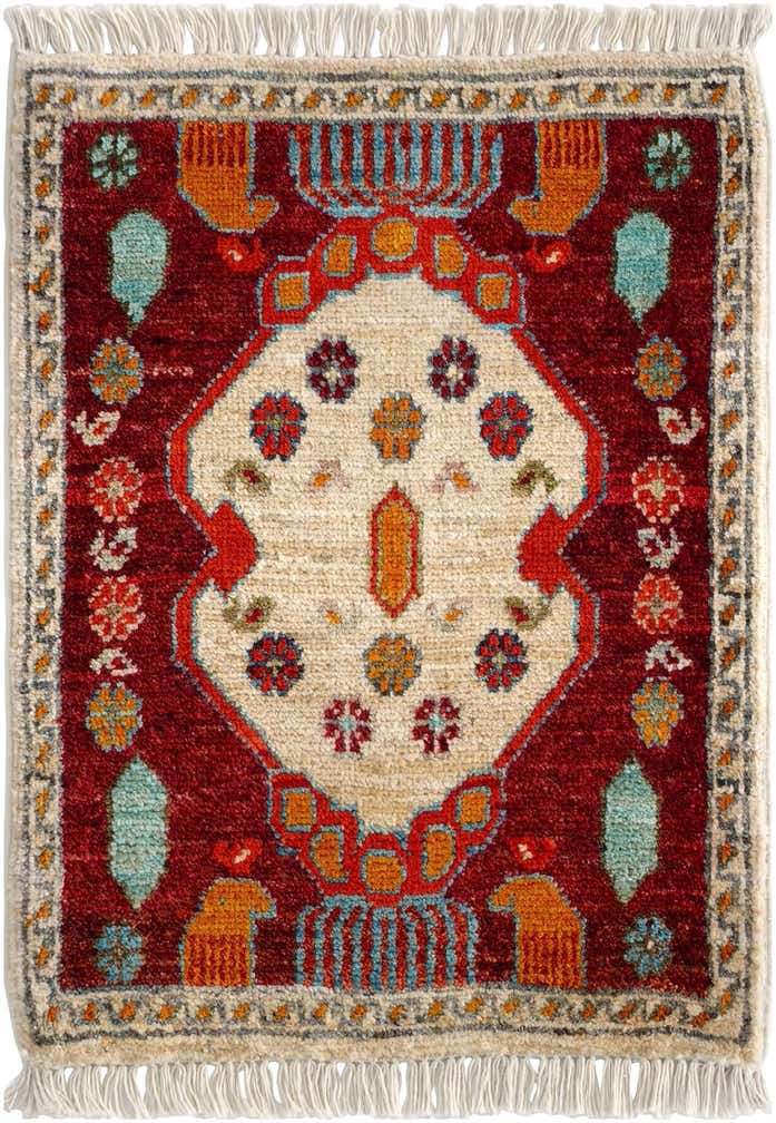 1' 6 x 2' 1 Hand Knotted Modern Ziegler Rug