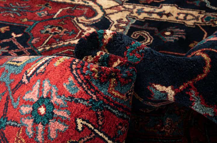 7' 11 x 10' Moghul Heriz Wool Rug