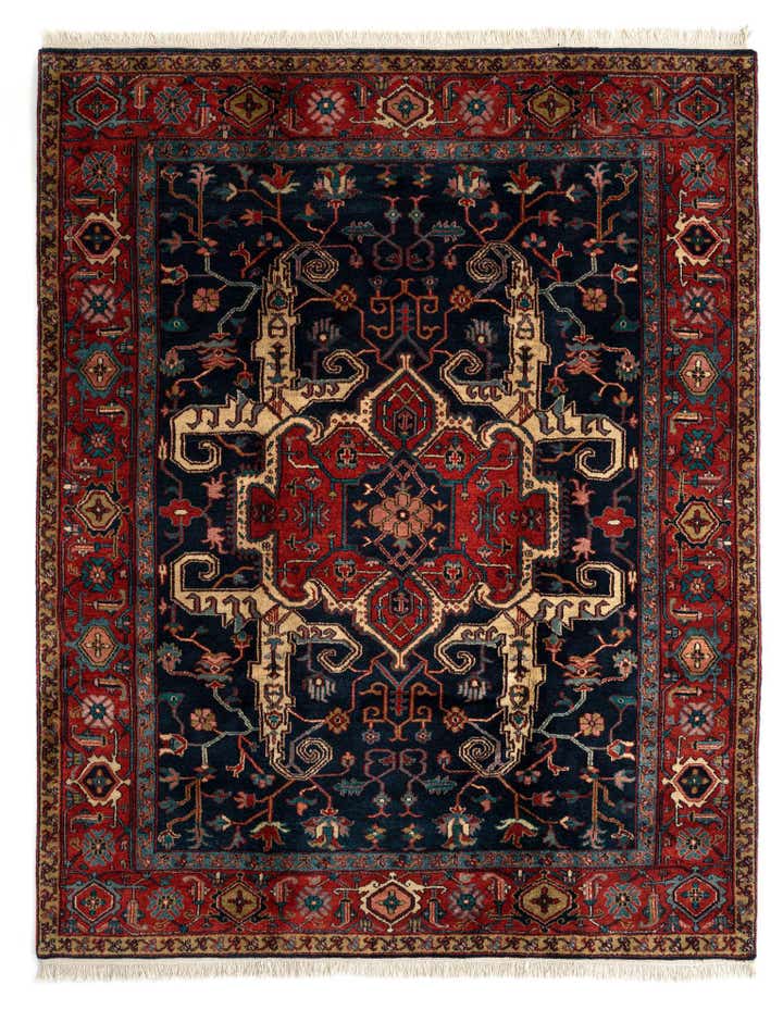 7' 11 x 10' Moghul Heriz Wool Rug