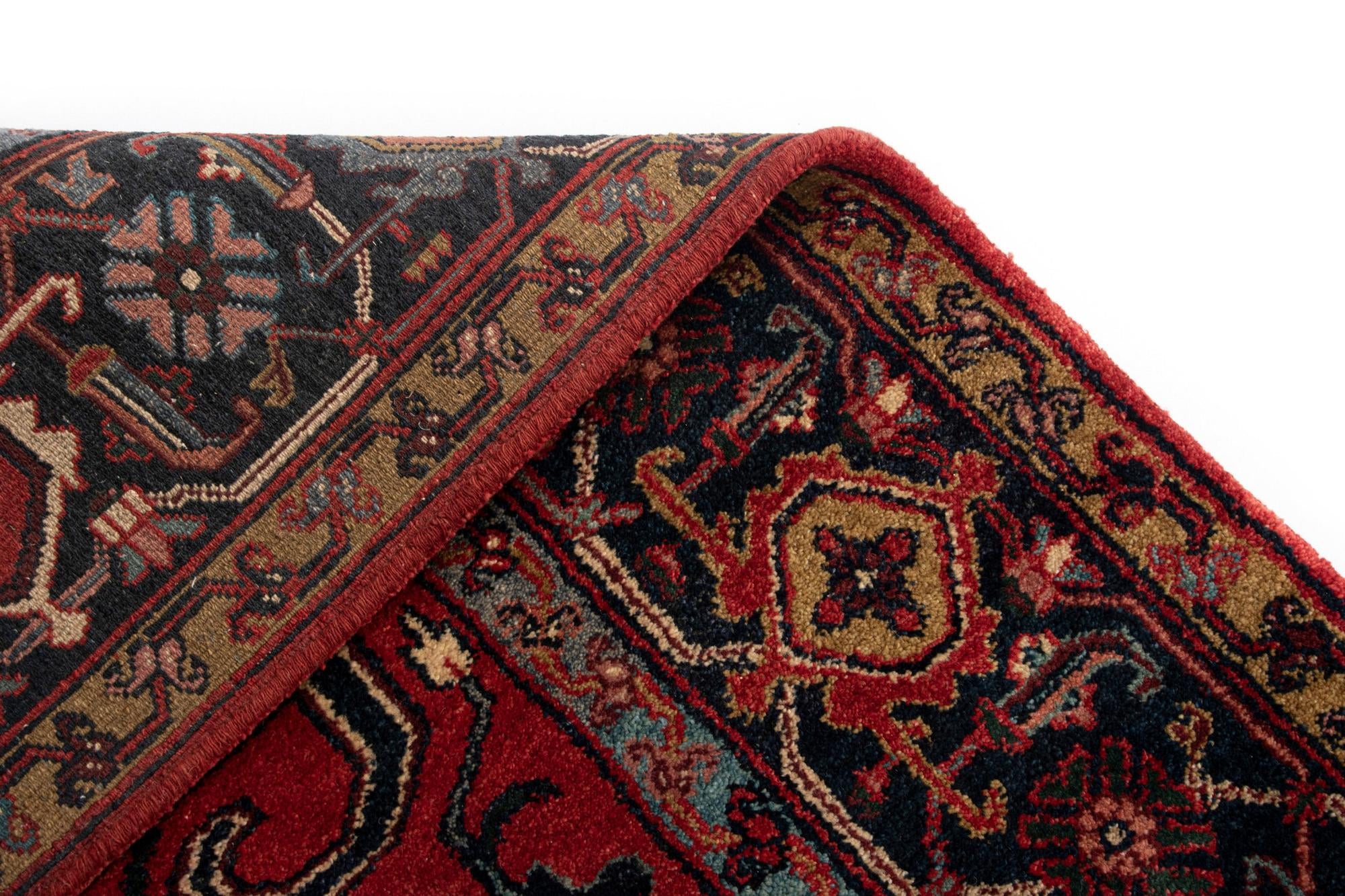 8' 1 x 9' 8 Moghul Heriz Wool Rug