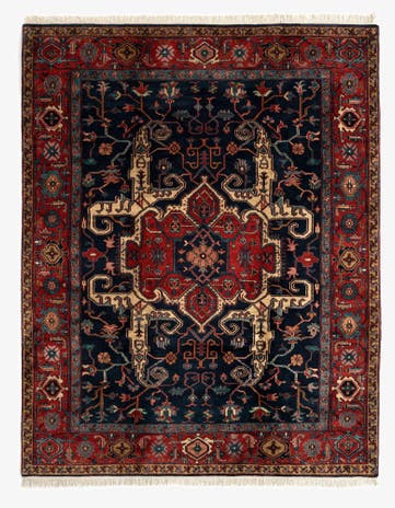 7' 11 x 10' Moghul Heriz Wool Rug