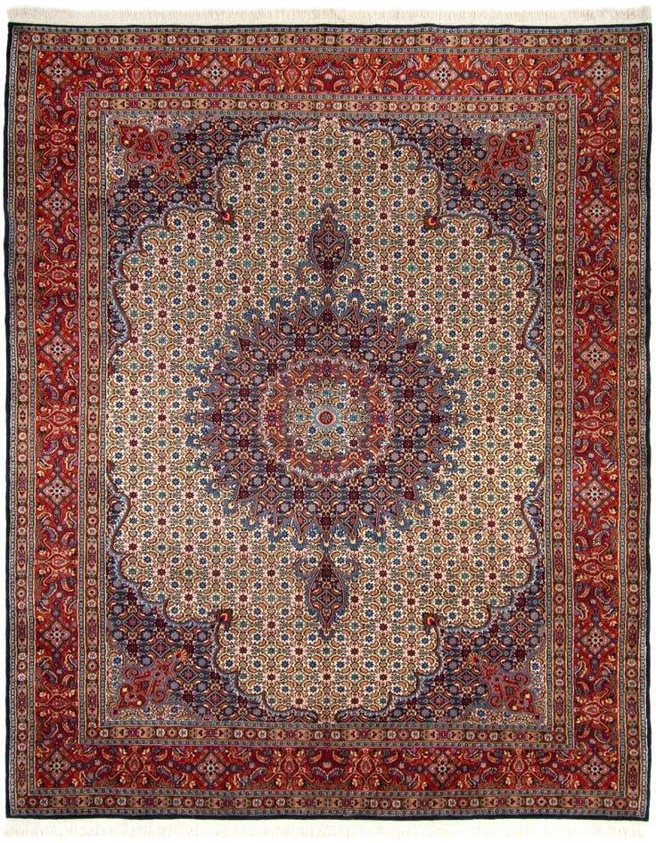 Detail image of 8' x 11' 3 Hand Knotted Mood Persian Wool Rug