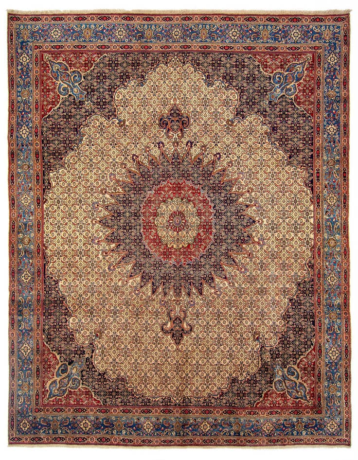Detail image of 10' 2 x 13' 9 Hand Knotted Mood Persian Wool Rug