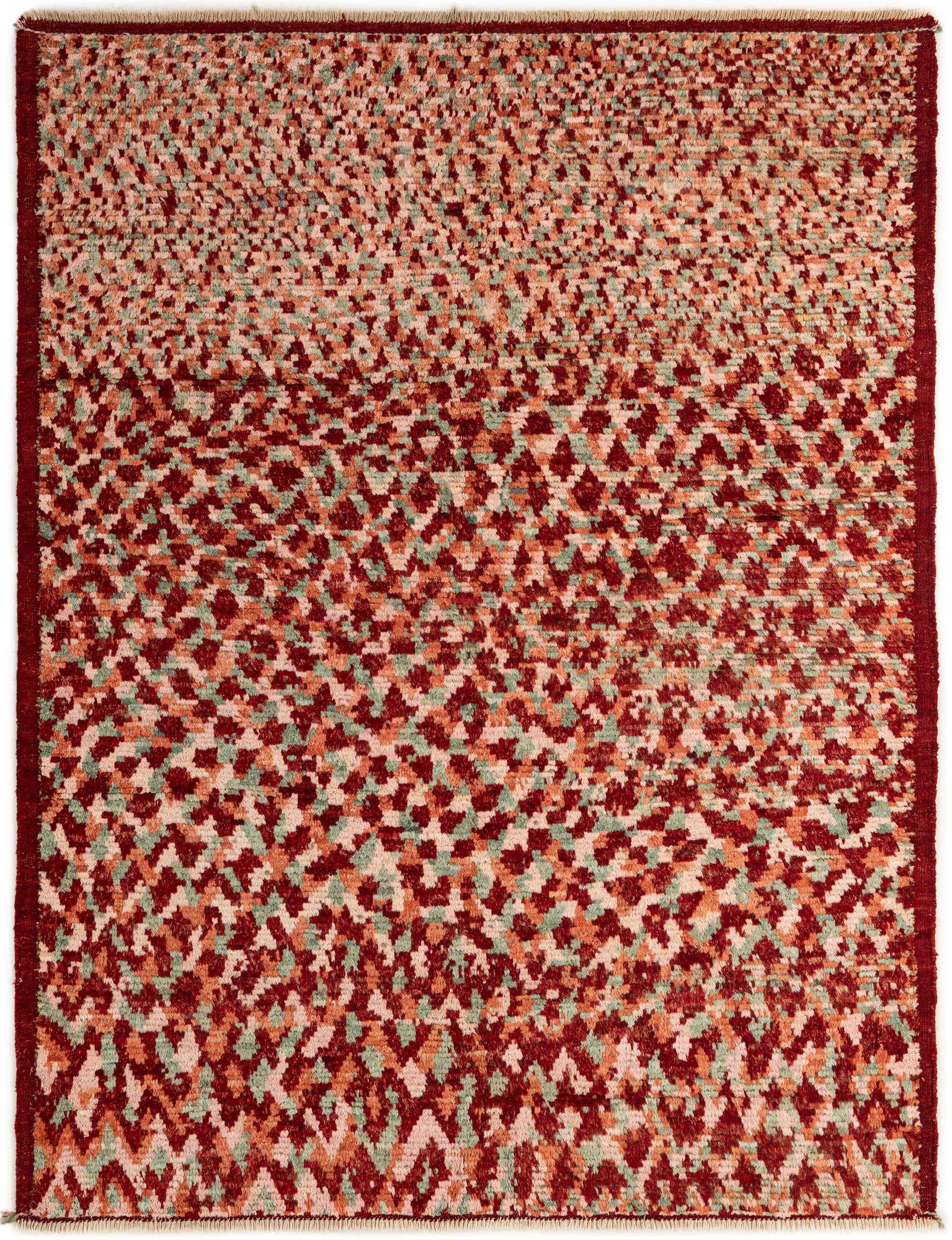 5' 11 x 7' 10 Hand Knotted Moroccan Wool Rug