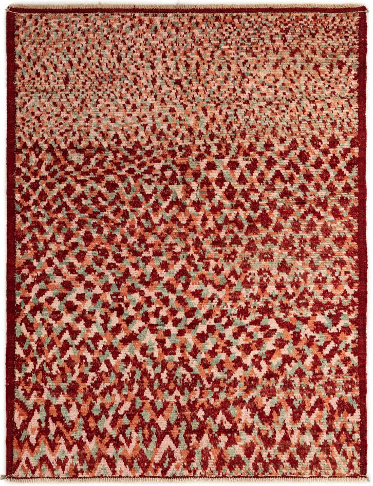 Detail image of 5' 11 x 7' 10 Hand Knotted Moroccan Wool Rug