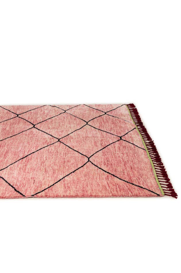 Detail image of 5' 6 x 7' 11 Hand Knotted Moroccan Wool Rug