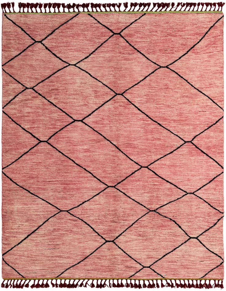 Detail image of 5' 6 x 7' 11 Hand Knotted Moroccan Wool Rug