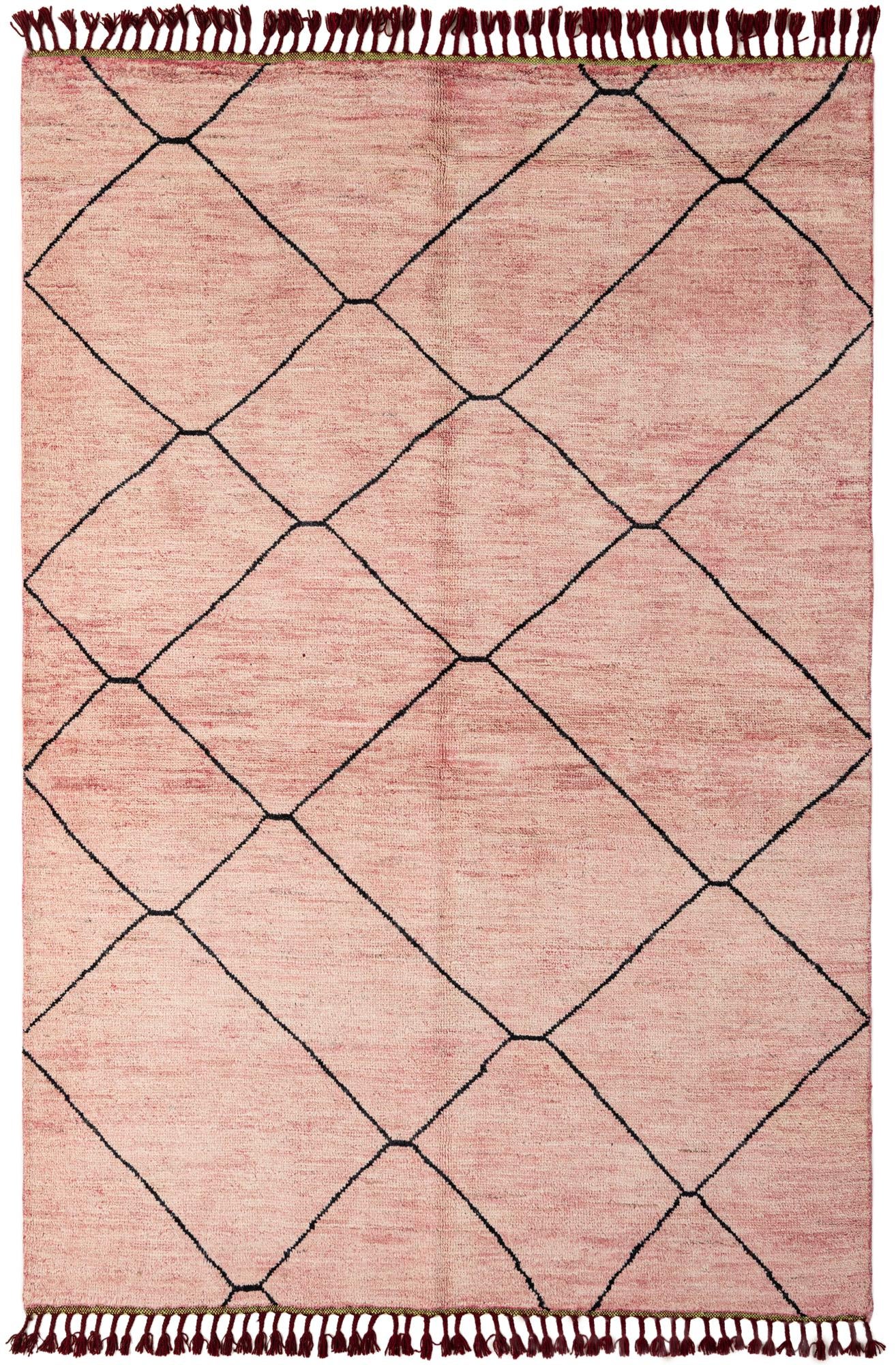 5' 7 x 8' 2 Hand Knotted Moroccan Wool Rug