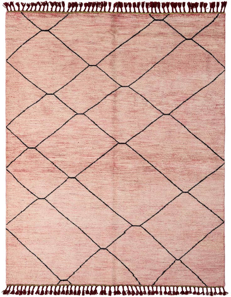 Detail image of 5' 7 x 8' 2 Hand Knotted Moroccan Wool Rug