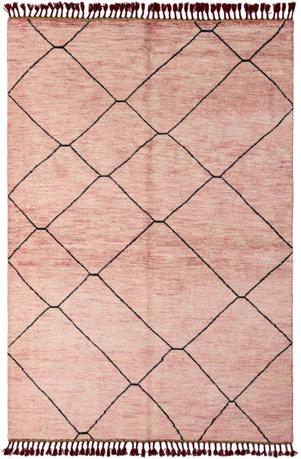 Detail image of 5' 7 x 8' 2 Hand Knotted Moroccan Wool Rug