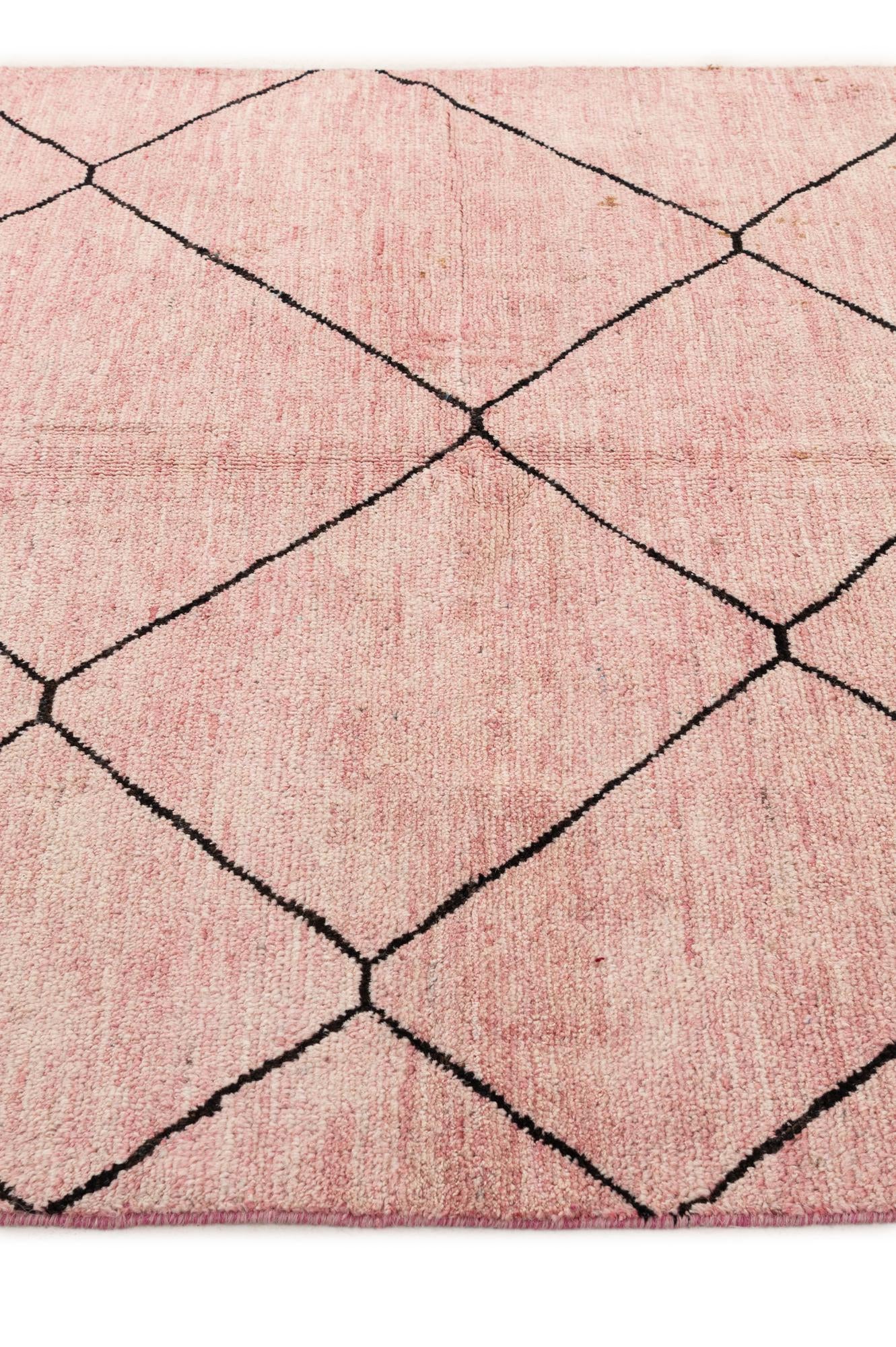 5' 7 x 8' 4 Hand Knotted Moroccan Wool Rug