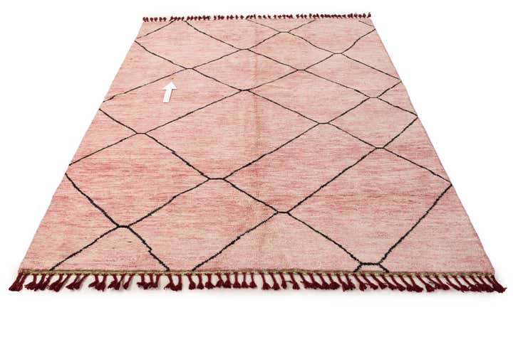 5' 7 x 8' 4 Hand Knotted Moroccan Wool Rug