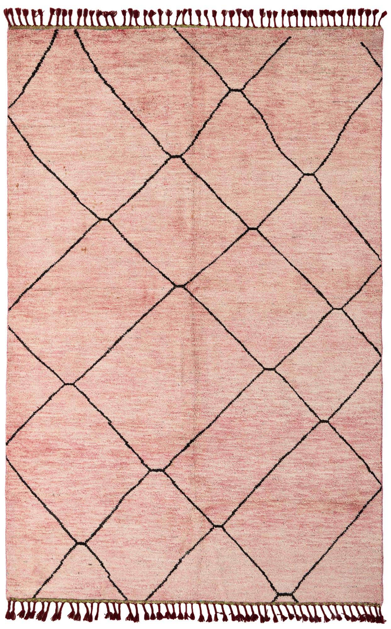 5' 7 x 8' 4 Hand Knotted Moroccan Wool Rug