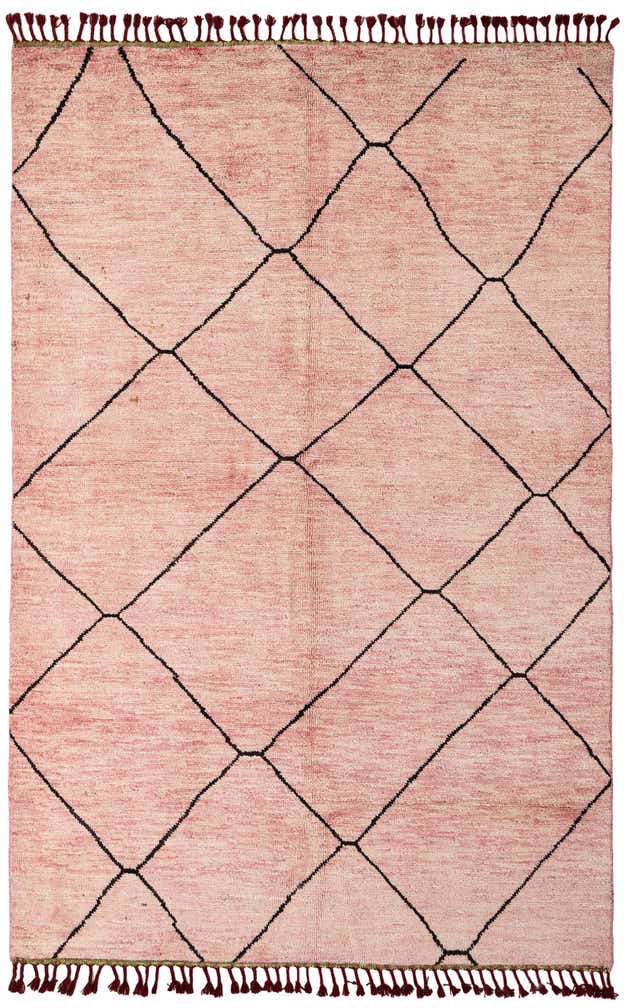 5' 7 x 8' 4 Hand Knotted Moroccan Wool Rug