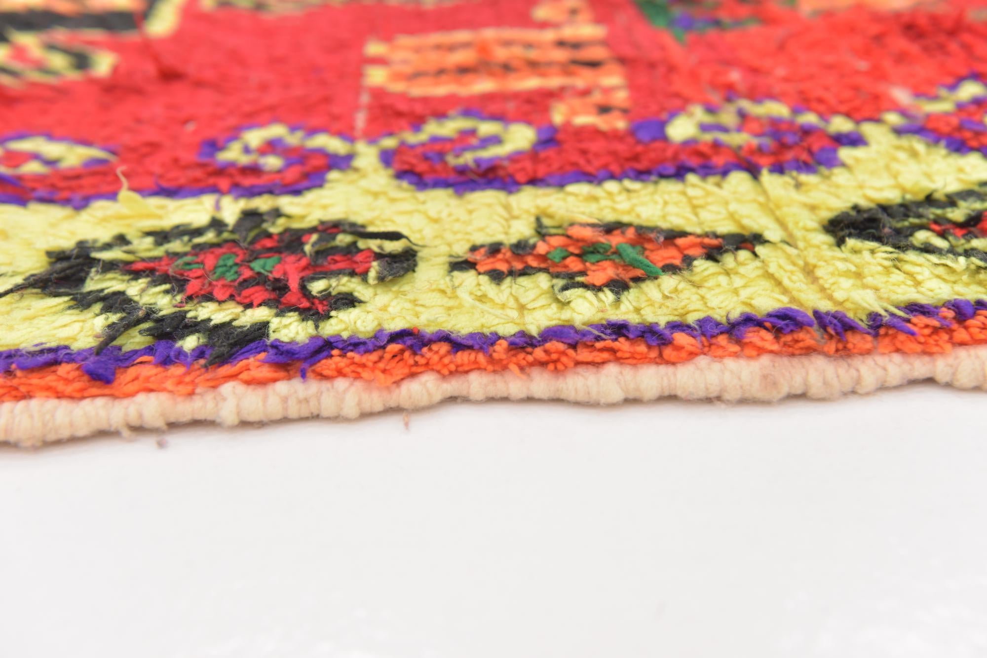 4' x 7' Hand Knotted Moroccan Wool Rug