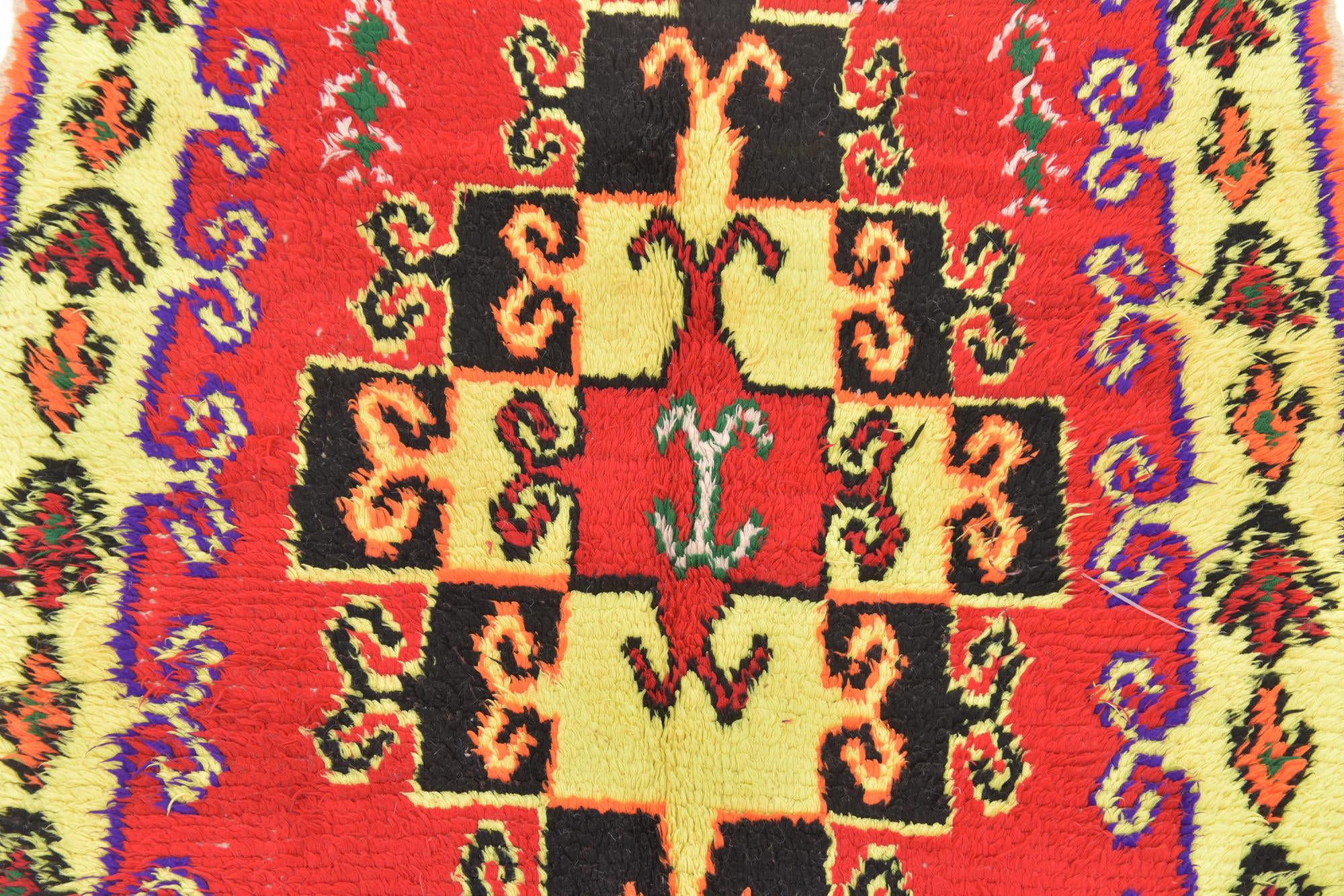4' x 7' Hand Knotted Moroccan Wool Rug