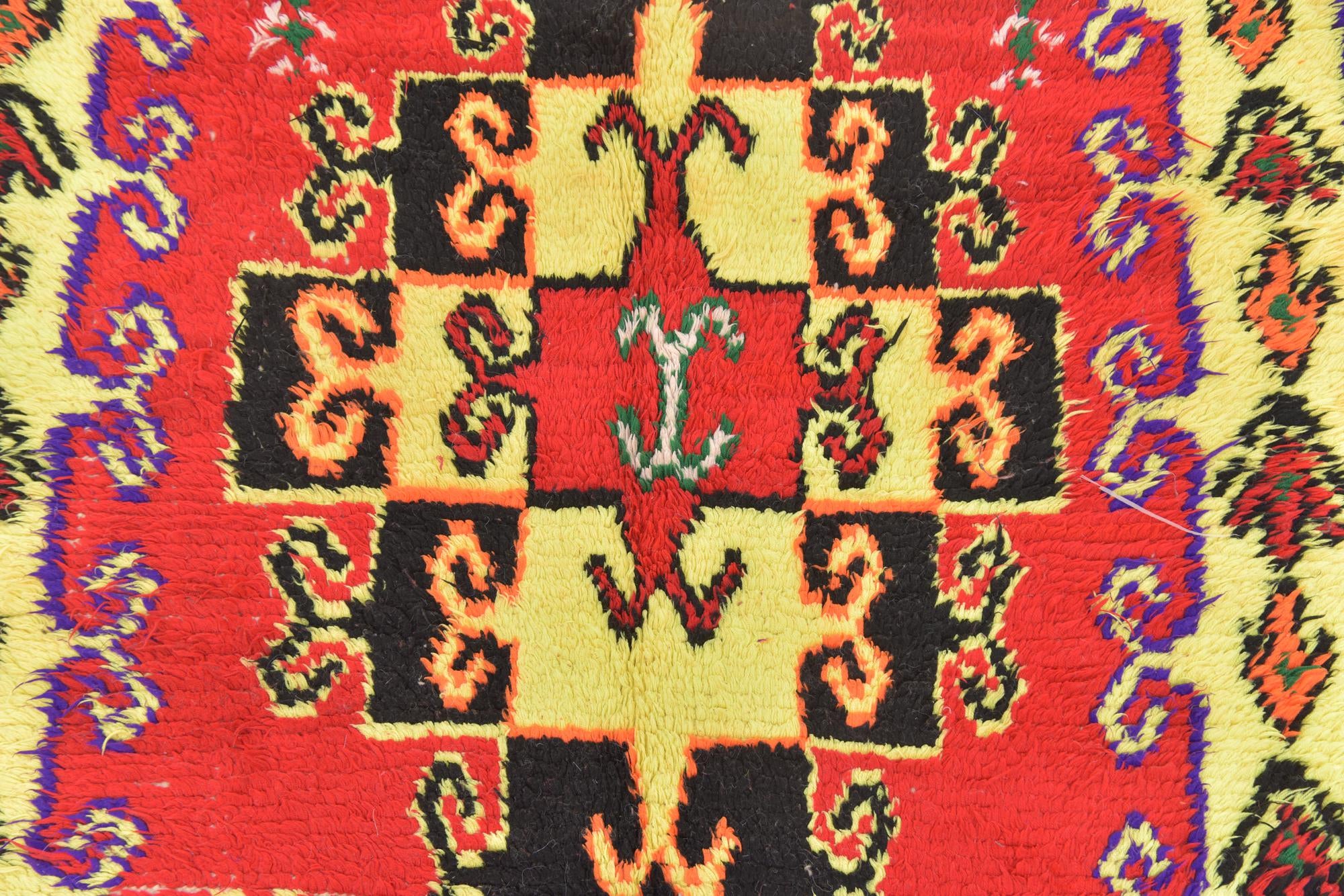4' x 7' Hand Knotted Moroccan Wool Rug