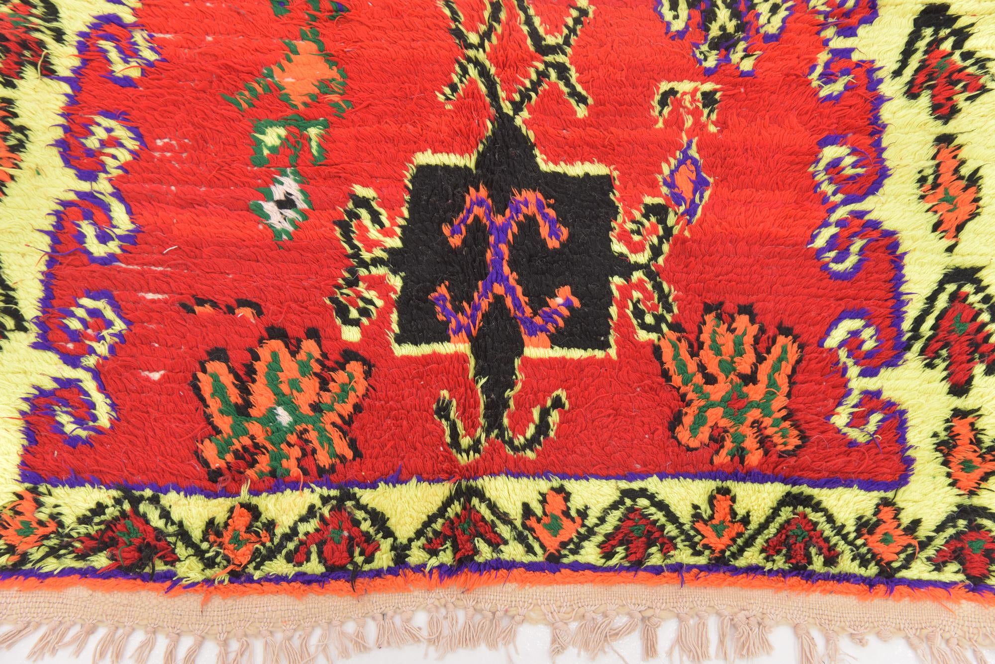 4' x 7' Hand Knotted Moroccan Wool Rug