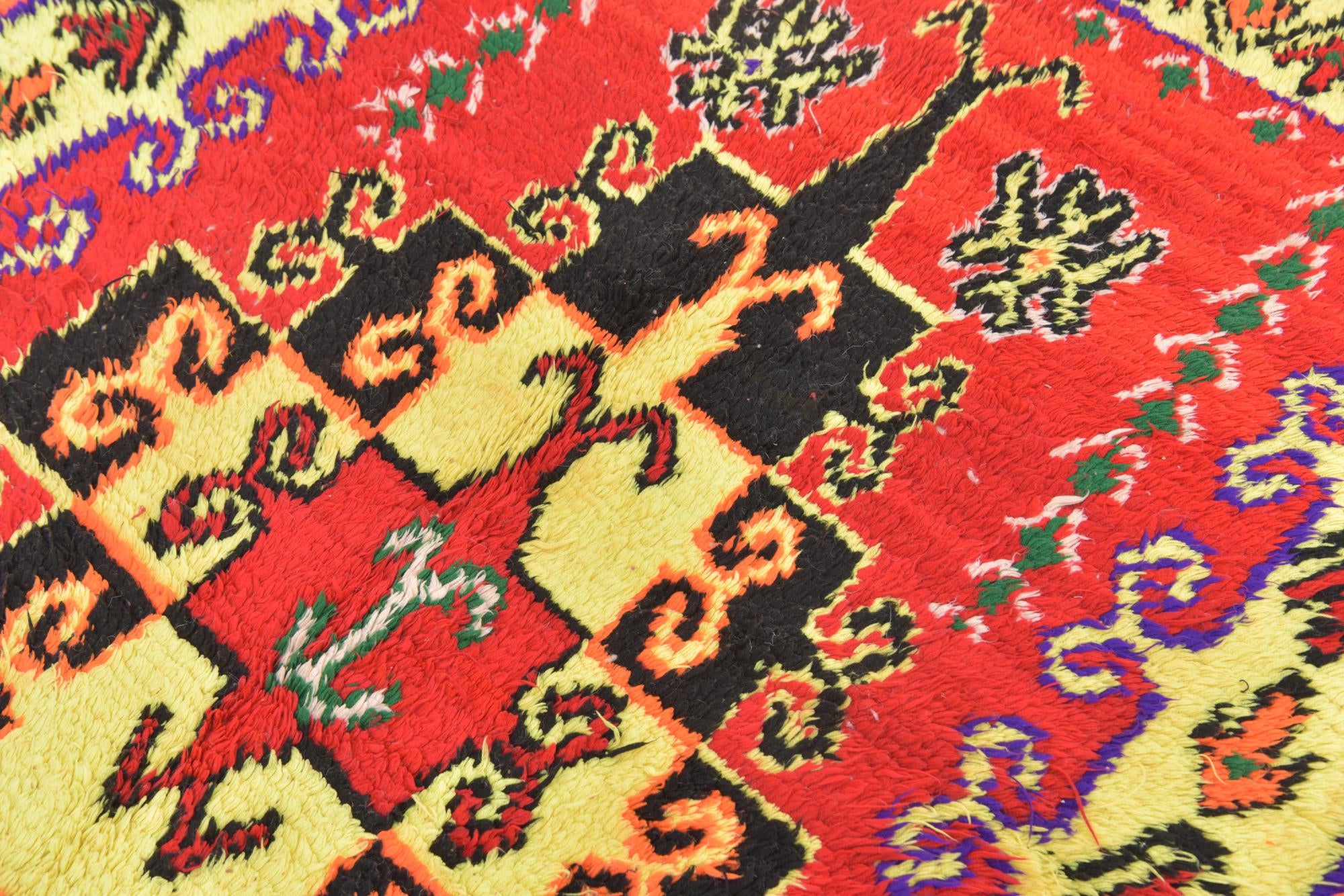 4' x 7' Hand Knotted Moroccan Wool Rug