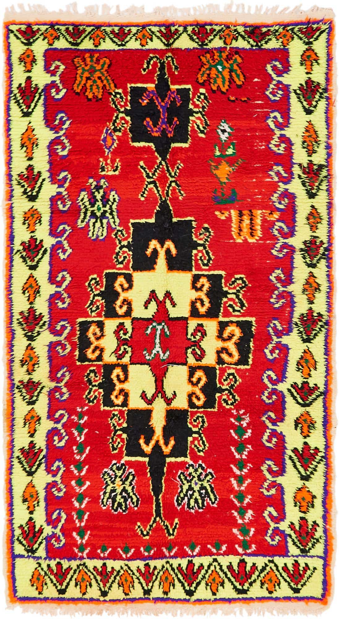 4' x 7' Hand Knotted Moroccan Wool Rug