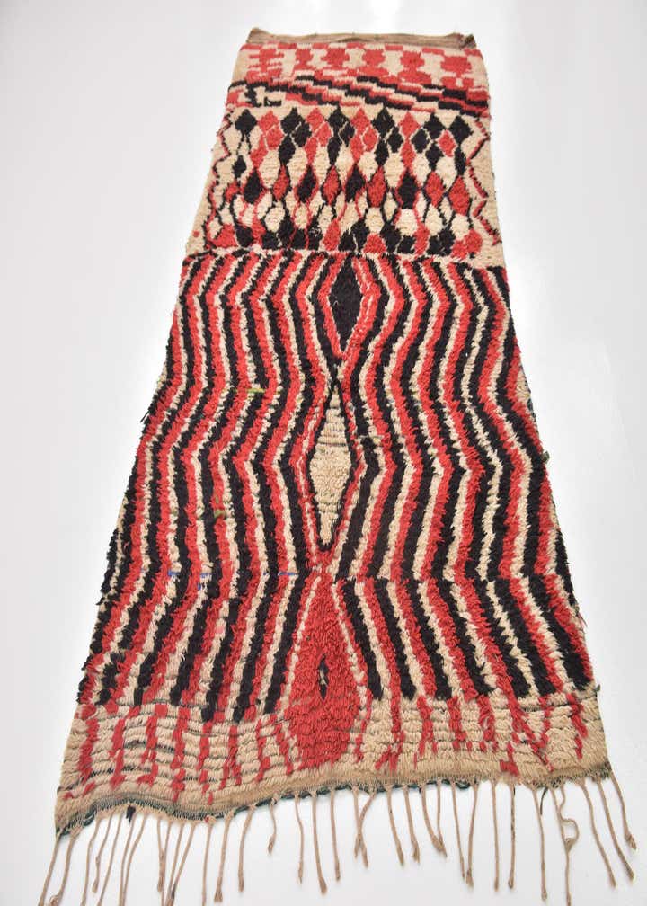 5' 2 x 9' 3 Hand Knotted Moroccan Wool Rug