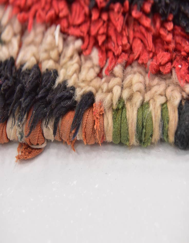 Detail image of 5' 2 x 9' 3  Hand Knotted Moroccan Wool Rug