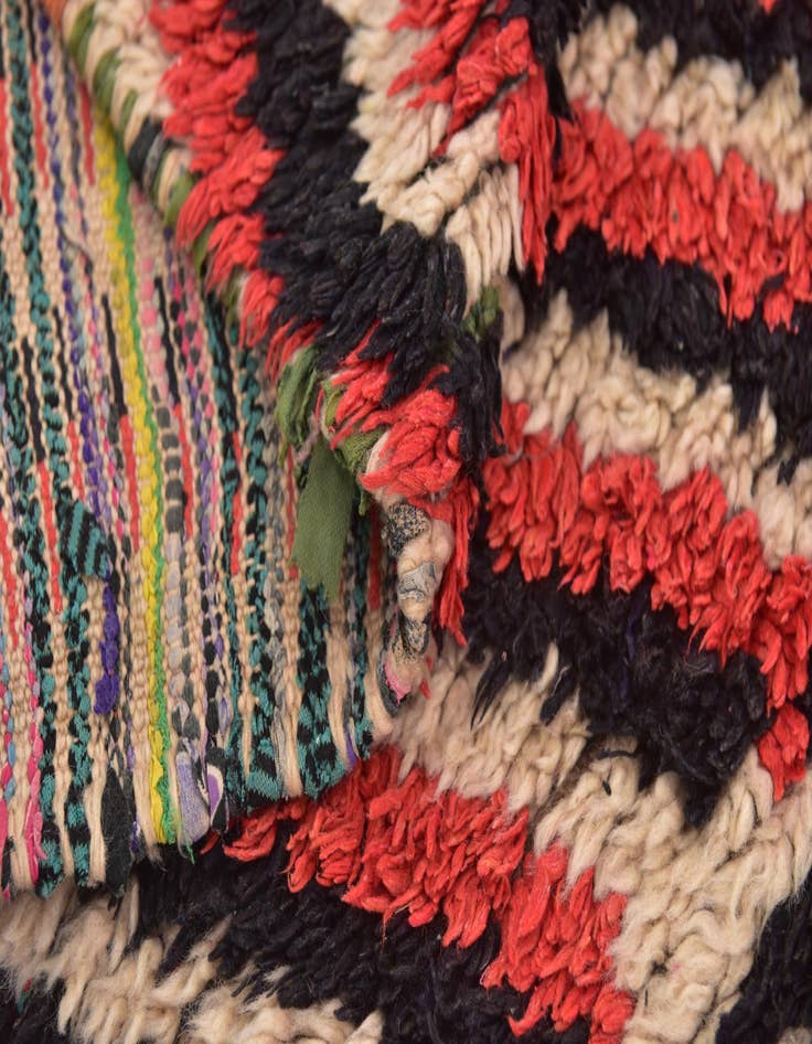 Detail image of 5' 2 x 9' 3  Hand Knotted Moroccan Wool Rug