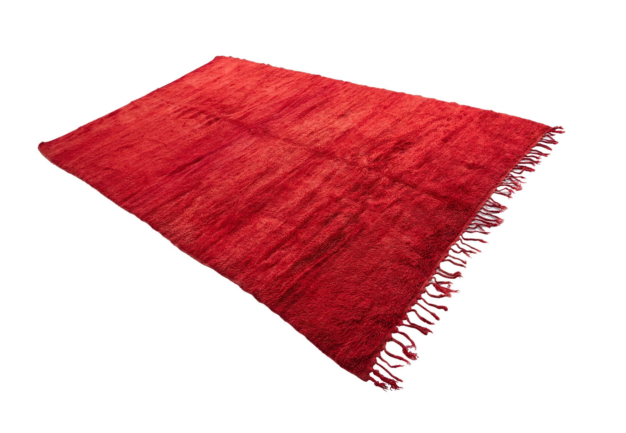 7' x 10' 4 Hand Knotted Moroccan Wool Rug