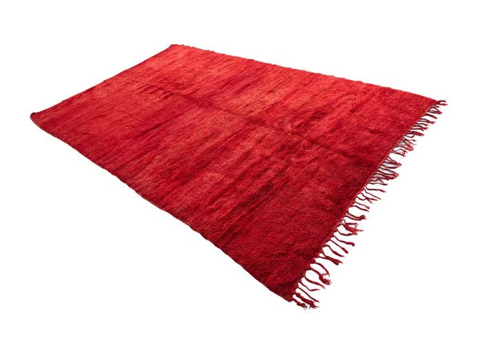 7' x 10' 4 Hand Knotted Moroccan Wool Rug