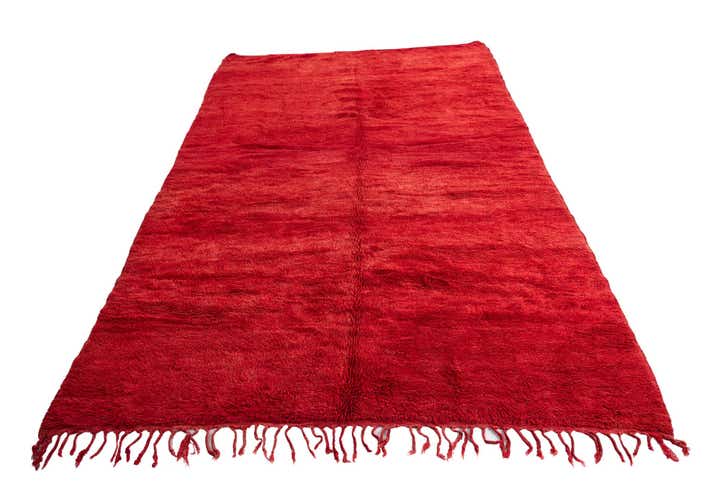 7' x 10' 4 Hand Knotted Moroccan Wool Rug
