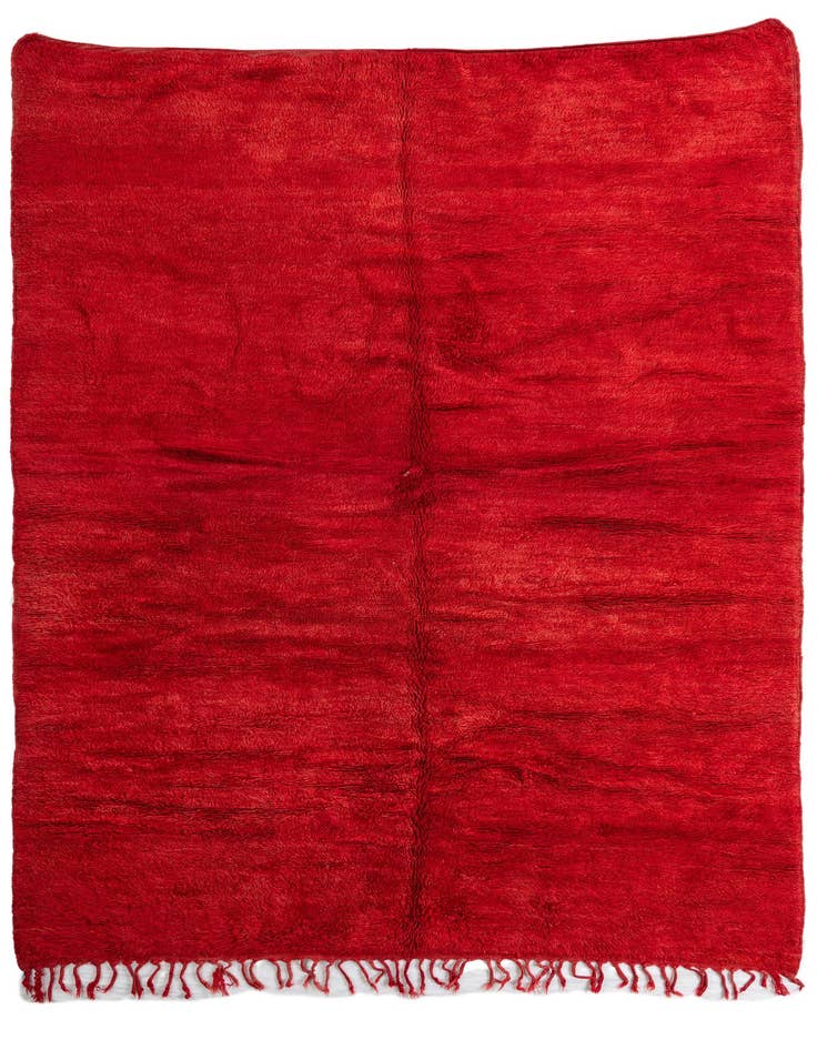 Detail image of 7' x 10' 4 Hand Knotted Moroccan Wool Rug