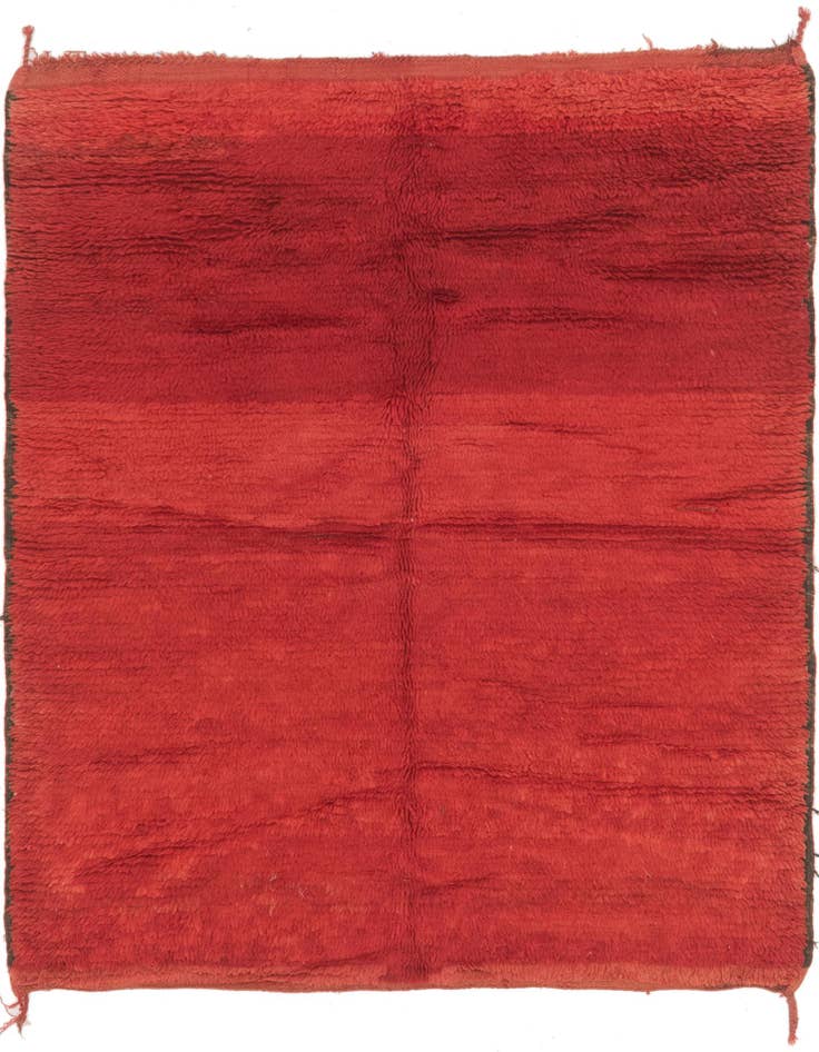 Detail image of 4' x 5' 3 Hand Knotted Moroccan Wool Rug