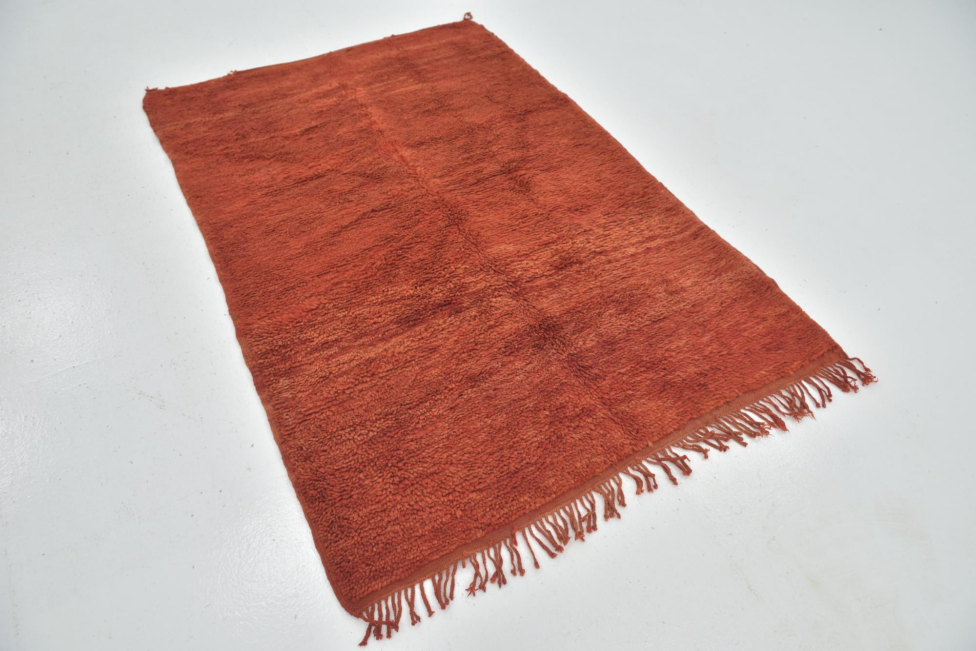 4' 3 x 6' 2 Hand Knotted Moroccan Wool Rug