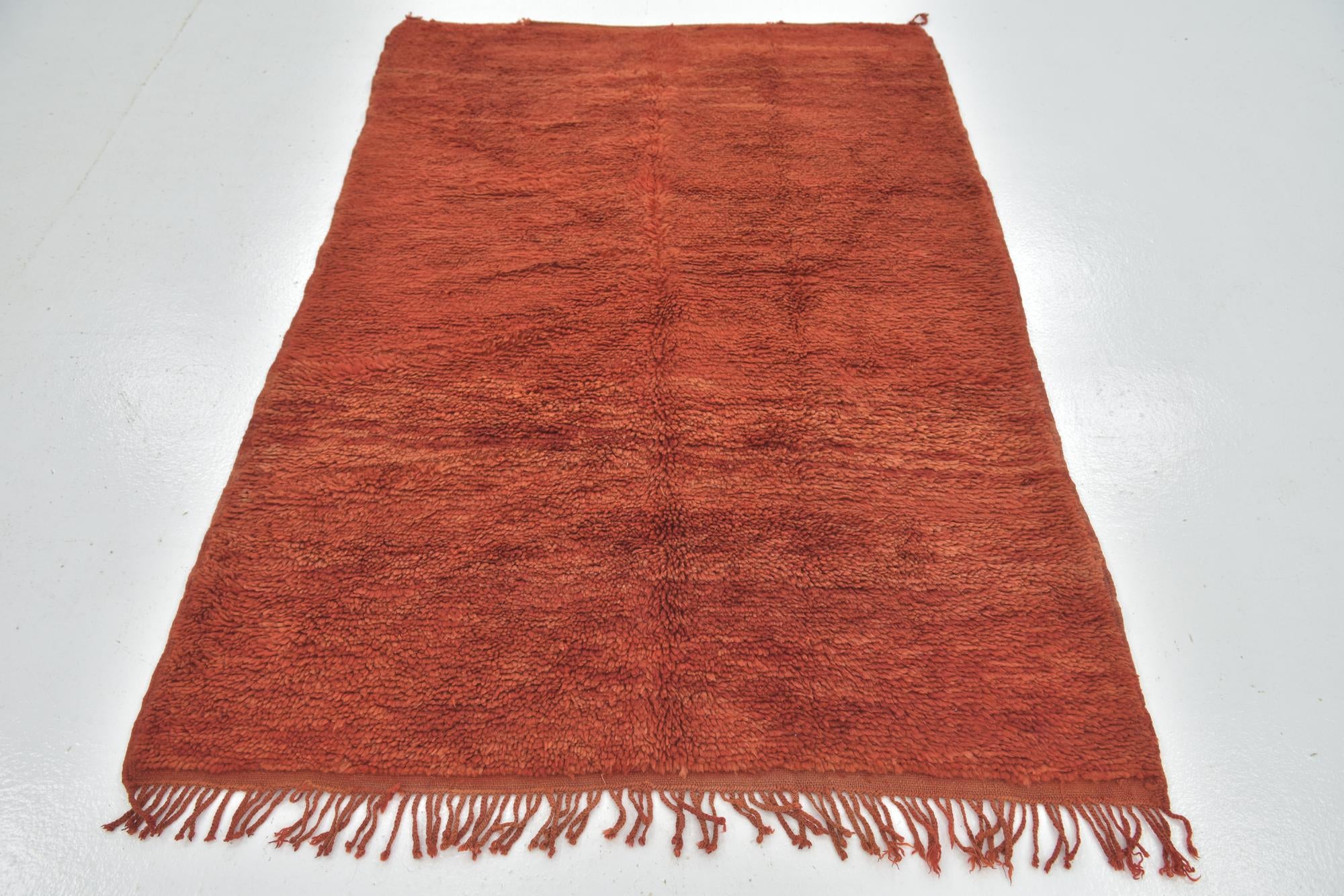 4' 3 x 6' 2 Hand Knotted Moroccan Wool Rug