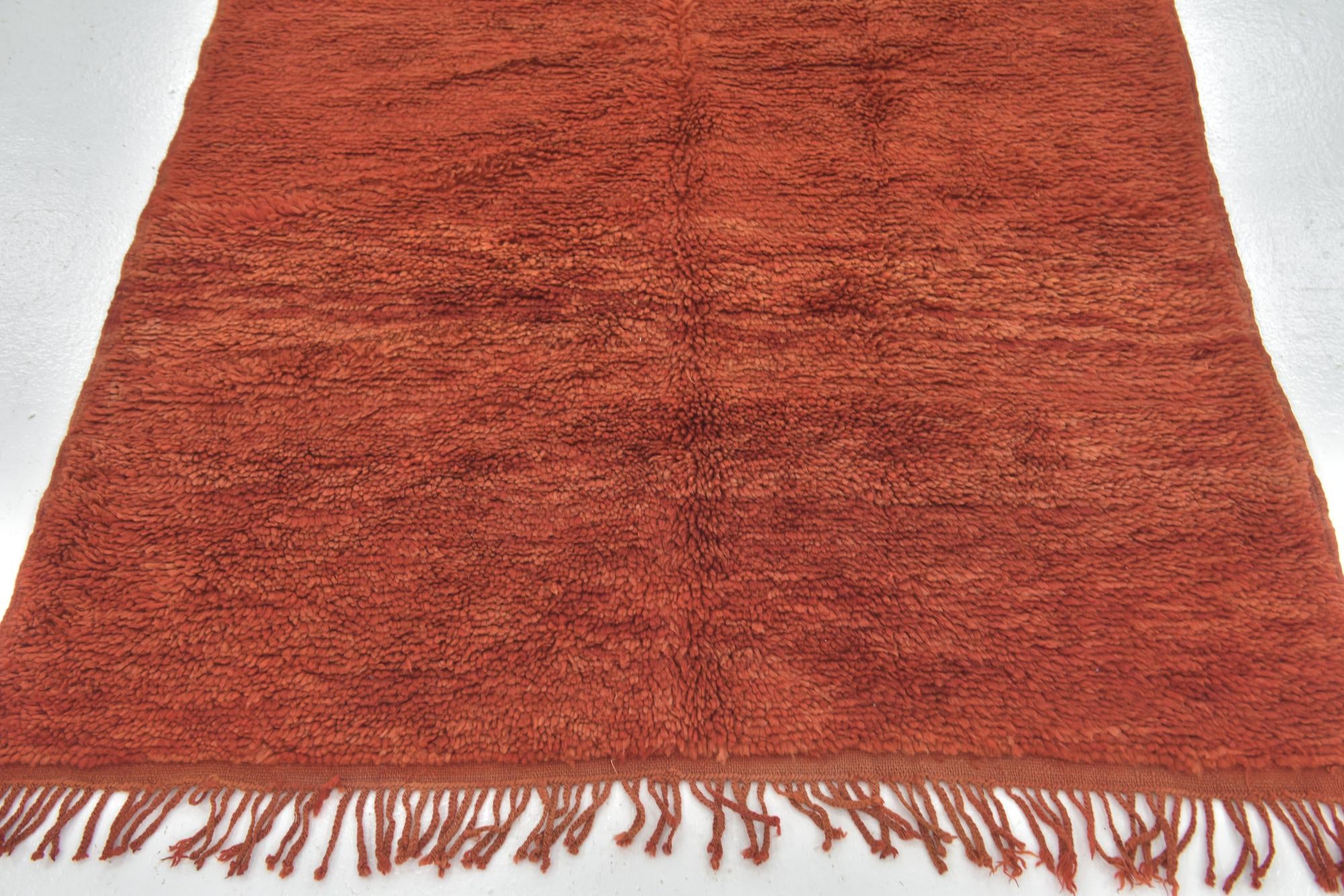 4' 3 x 6' 2 Hand Knotted Moroccan Wool Rug