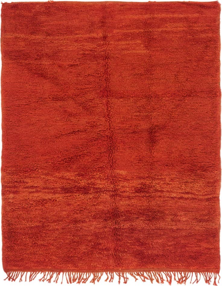 Detail image of 4' 3 x 6' 2 Hand Knotted Moroccan Wool Rug