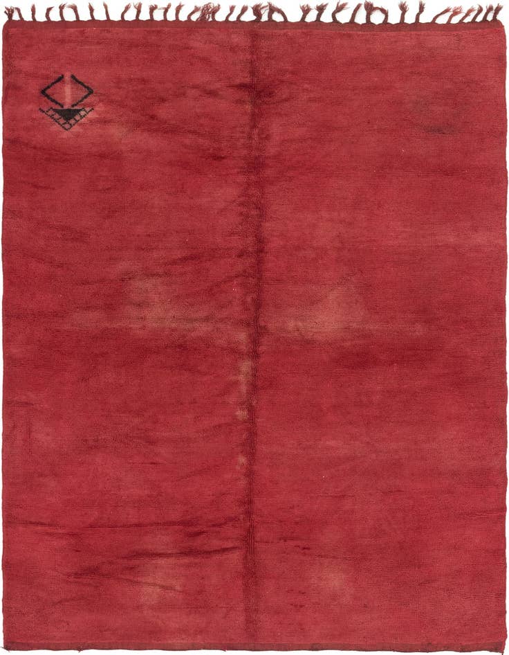 Detail image of 6' 7 x 9' 5 Hand Knotted Moroccan Wool Rug