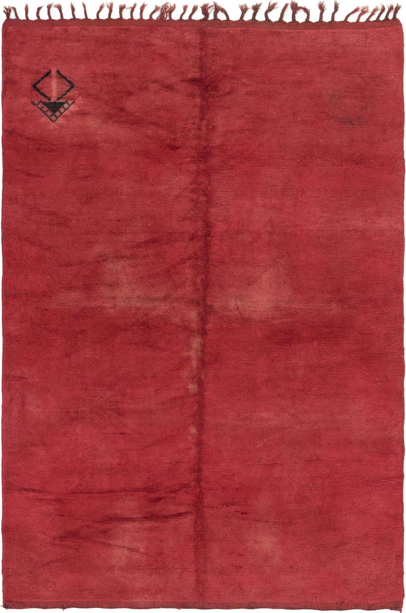 6' 7 x 9' 5 Hand Knotted Moroccan Wool Rug