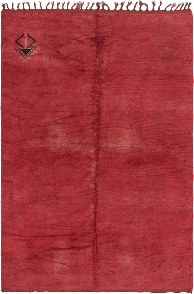 6' 7 x 9' 5 Hand Knotted Moroccan Wool Rug