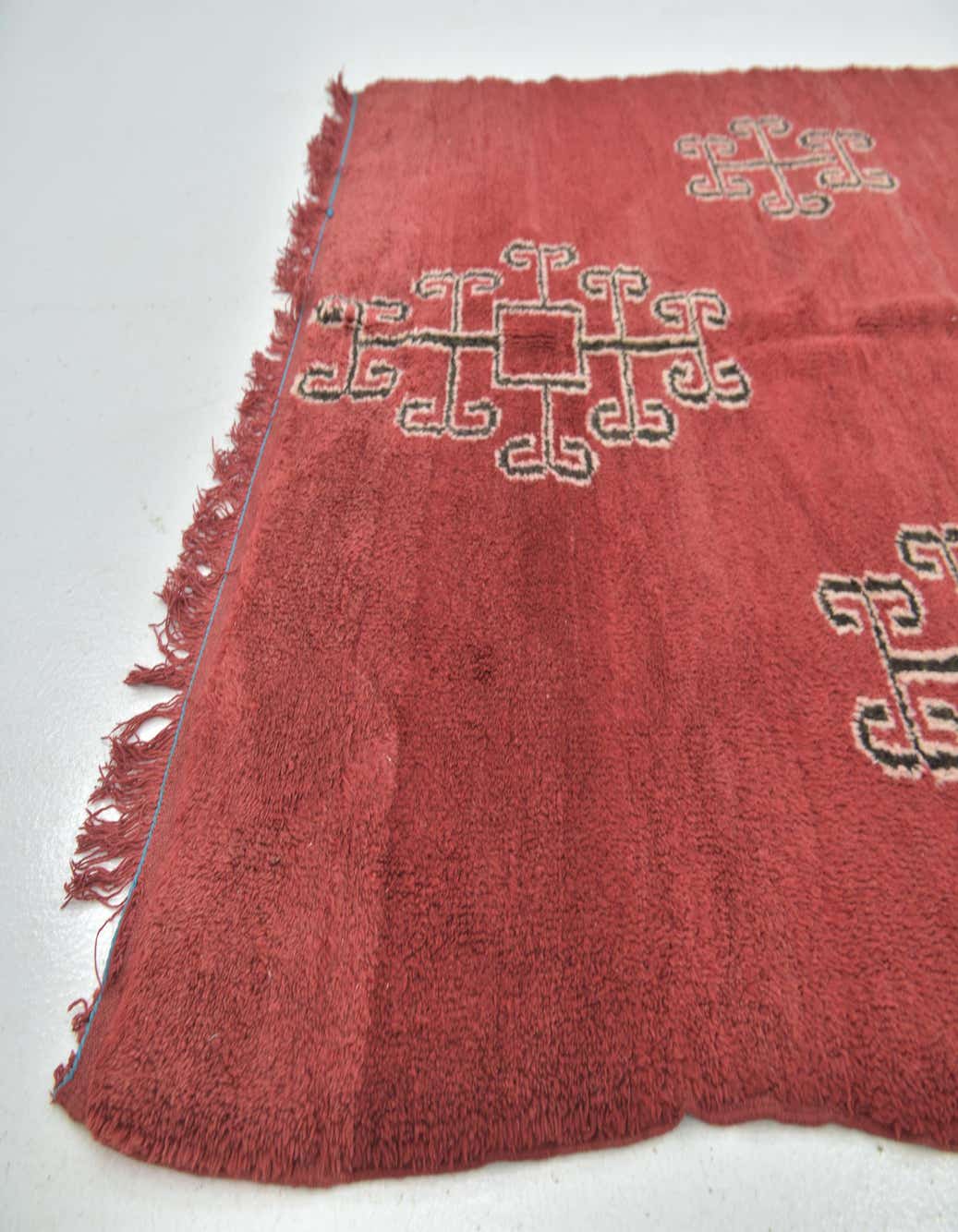 Detail image of 147cm x 175cm  Hand Knotted Moroccan Wool Rug