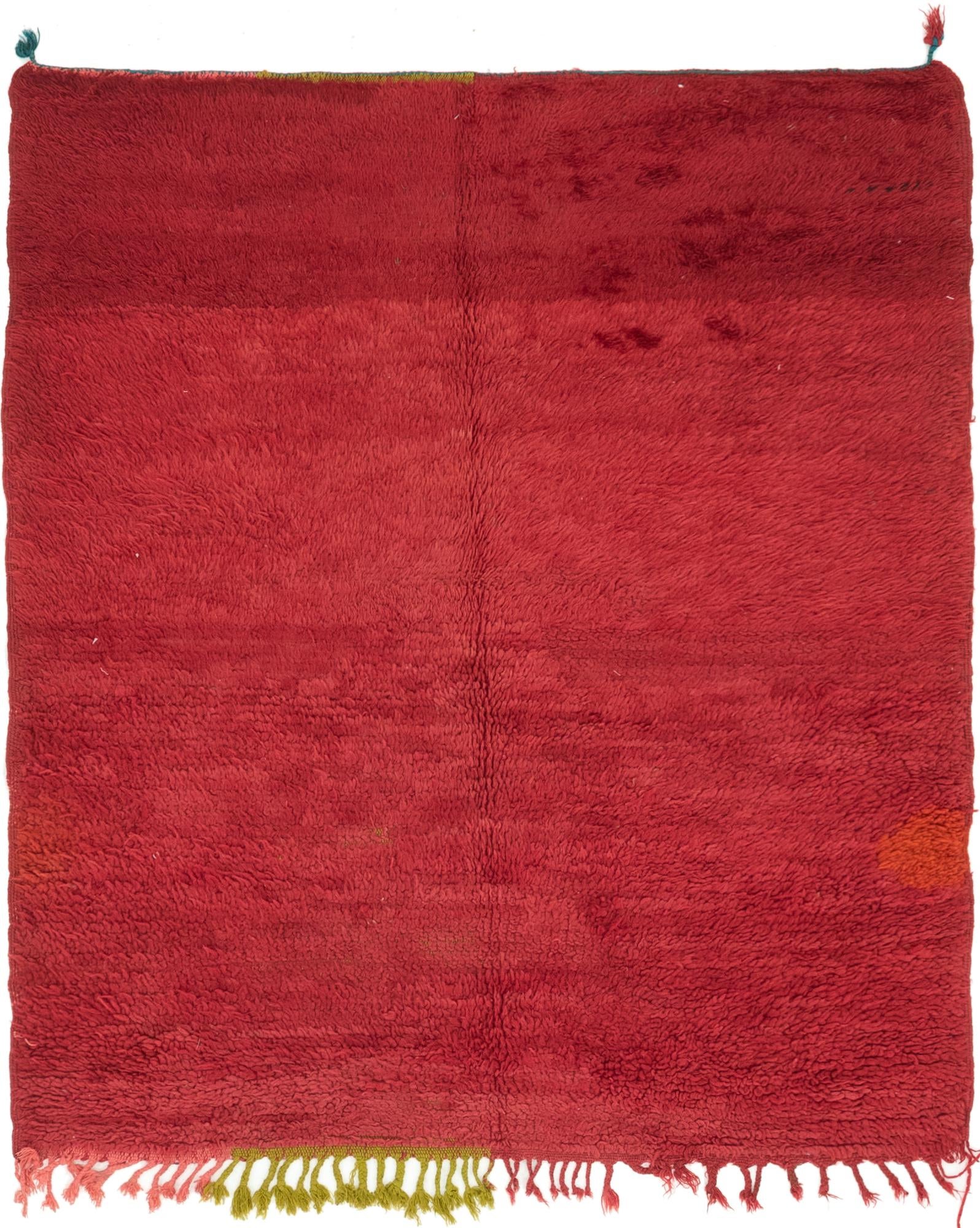 4' 9 x 5' 6 Hand Knotted Moroccan Wool Rug