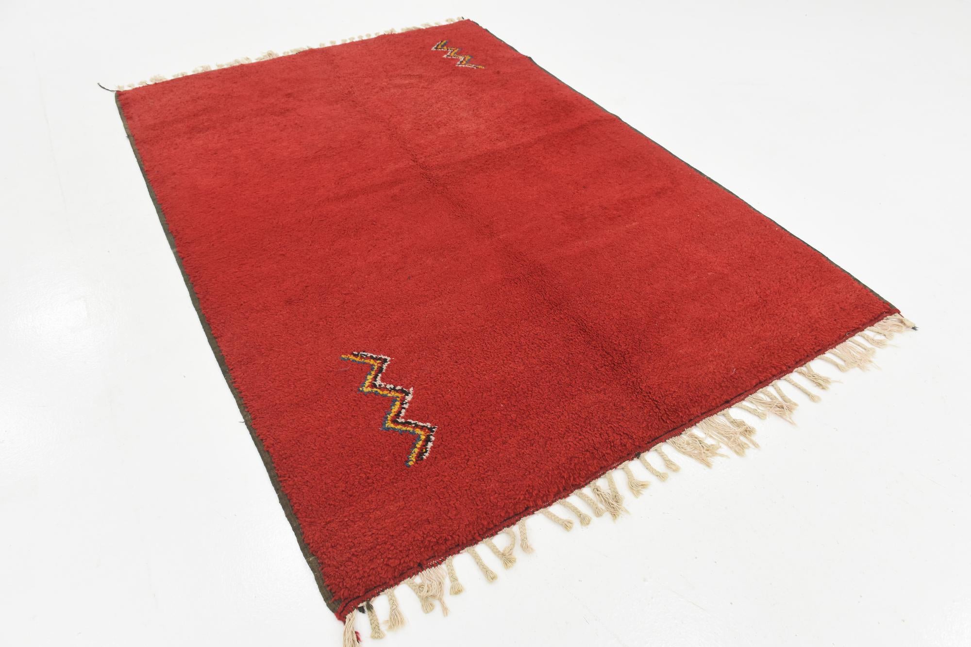 5' 8 x 8' 2 Hand Knotted Moroccan Wool Rug